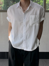 Pressed Linen Crop Short Sleeve Shirt