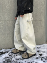 サイレンカーブドコットンワイドパンツ 2C