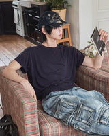 レニーベーシックセミクロップ半袖Tシャツ