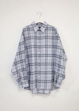 (UNISEX)ナーディーオーバーサイズチェックシャツ