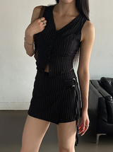 Stripe strap pants