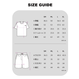 (Unisex) エッセンシャルストレッチフィットハーフスリーブパジャマセット　ネイビー