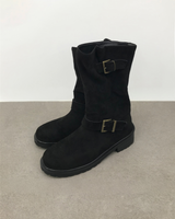 Velour suede buckle boots (2color)