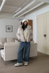 Lining padding) Shani padding blouson jacket