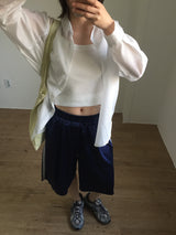 Satin Lace Track Shorts (3color)