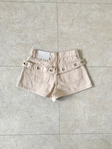 Eyelet cotton shorts
