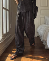 Merid pintuck wide slacks