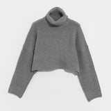 【MADE】Crop turtleneck Overfit knit
