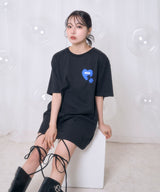 UNISEX ハートプリントT ブラック