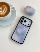 [MADE]ミスティラベンダー ブラック エポキシ MagSafeバンパー iPhoneケース