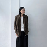 Mist Brown Zip Shirt Jacket
