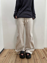Fold West Cotton Semi-Cargo Bootcut Pants 4color