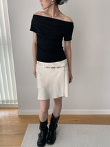 カラーシルクフレアミディスカート