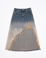 DESTROYED DENIM SKIRT