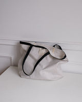 Pinstripe Shopper bag Ivory