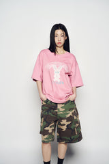 25SS ブラーエイリアンショートスリーブTシャツ ライトピンク