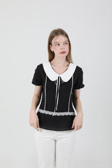 collar point blouse