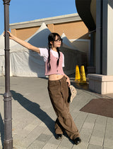 POINT BACK CLIP WIDE PANTS (3C)