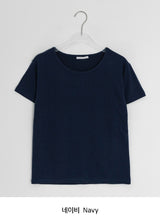 サランカラーレイヤードベーシックラウンド半袖Tシャツ