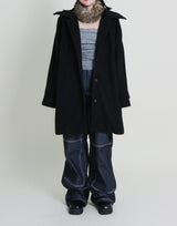 バルマカンシングルアルパカハーフコート (Wool Coat/Winter Coat)