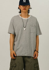 GAGE ヴィンテージ ダメージ スラブ 半袖Tシャツ