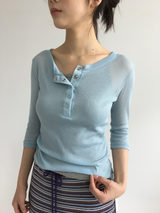 イッツシアーヘンリーネックスリーブレスTシャツ (4color)
