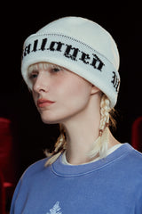 GOTHIC LOGO BEANIE / IVORY