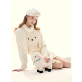 [GirlyFancyClub]3Dドッグフェイスミンクファーニットタンクトップ
