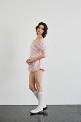 MINI HEART TWO WAY BLOUSE / WHITE