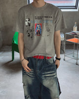 ロガン アートワーク グラフィック ショート スリーブ Tシャツ