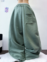 FLEECE🔥HEATER🔥BALLOON WIDE LONG PANTS💚💙💛🩶 7COLOR