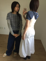 Check Sheer Short Sleeve (2color)