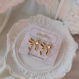 バレリーナリボンピアス - Gold Color