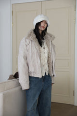 Lining padding) Shani padding blouson jacket