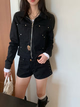 Haze Metal Stud Cotton Jacket