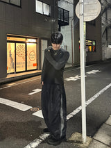 Jet Side Zipper Wide Balloon Pants