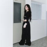 (2nd reorder) corset stud long sleeve - black