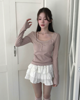 elver slim layer button tee