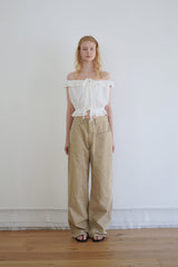 Pure frill blouse_ivory