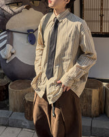 Linear Stripe Over Shirt