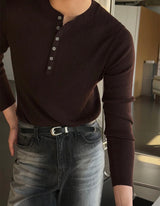 [F/W] ウール70キャッシュマッスルヘンリーネックニット(3color)