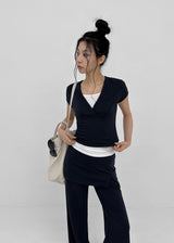 [MADE] Pompo Cooling Slit Skirt Pants (Set Available)