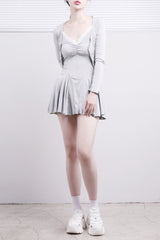 Moonlit cardigan + slip one-piece set