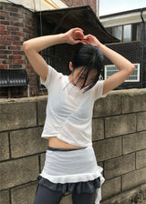 LAYER SHIRRING SET TOP