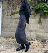 BLACK LOOSE FIT CROPPED DENIM JACKET code 20003