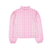Peony Plaid Puff Jacket - Size 2