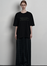 [mnem] オリーブプリントのオーバーサイズTシャツ(black)