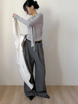 Berlin Pintuck Wide Slacks 