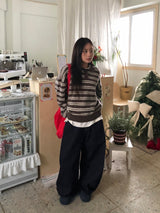 Detney Pintuck Denim Wide Brushed Pants XL