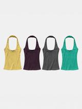 DEEP HALTER TOP (4COLORS!)
